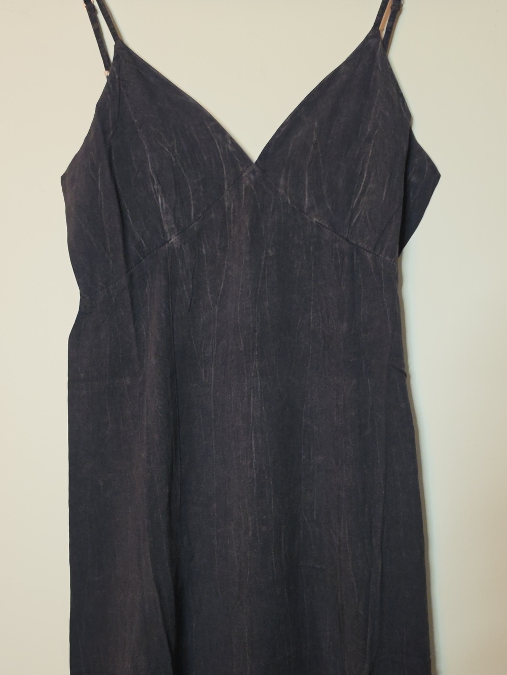 Zenana Ash Black Spaghetti-Strap V-Neck Dress - Classic Women's Dress - Picture 2 of 7